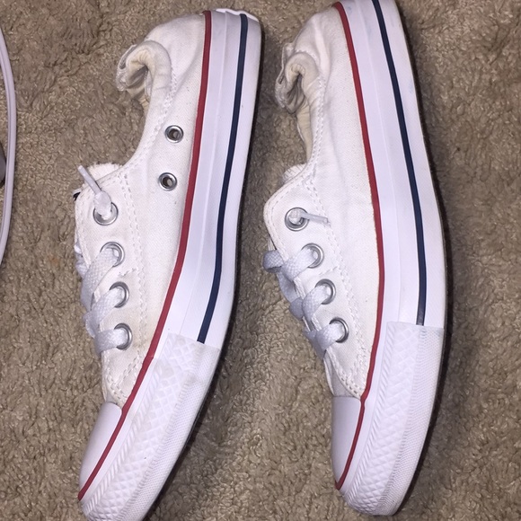 Womens Converse All-Star White Slip-On Shoes - Picture 3 of 5